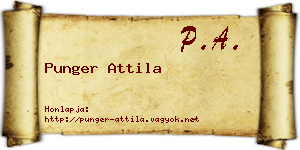 Punger Attila névjegykártya